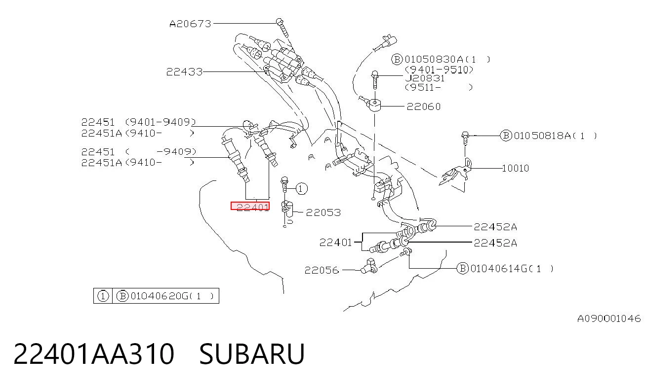 22401AA310 Subaru Vela de ignição