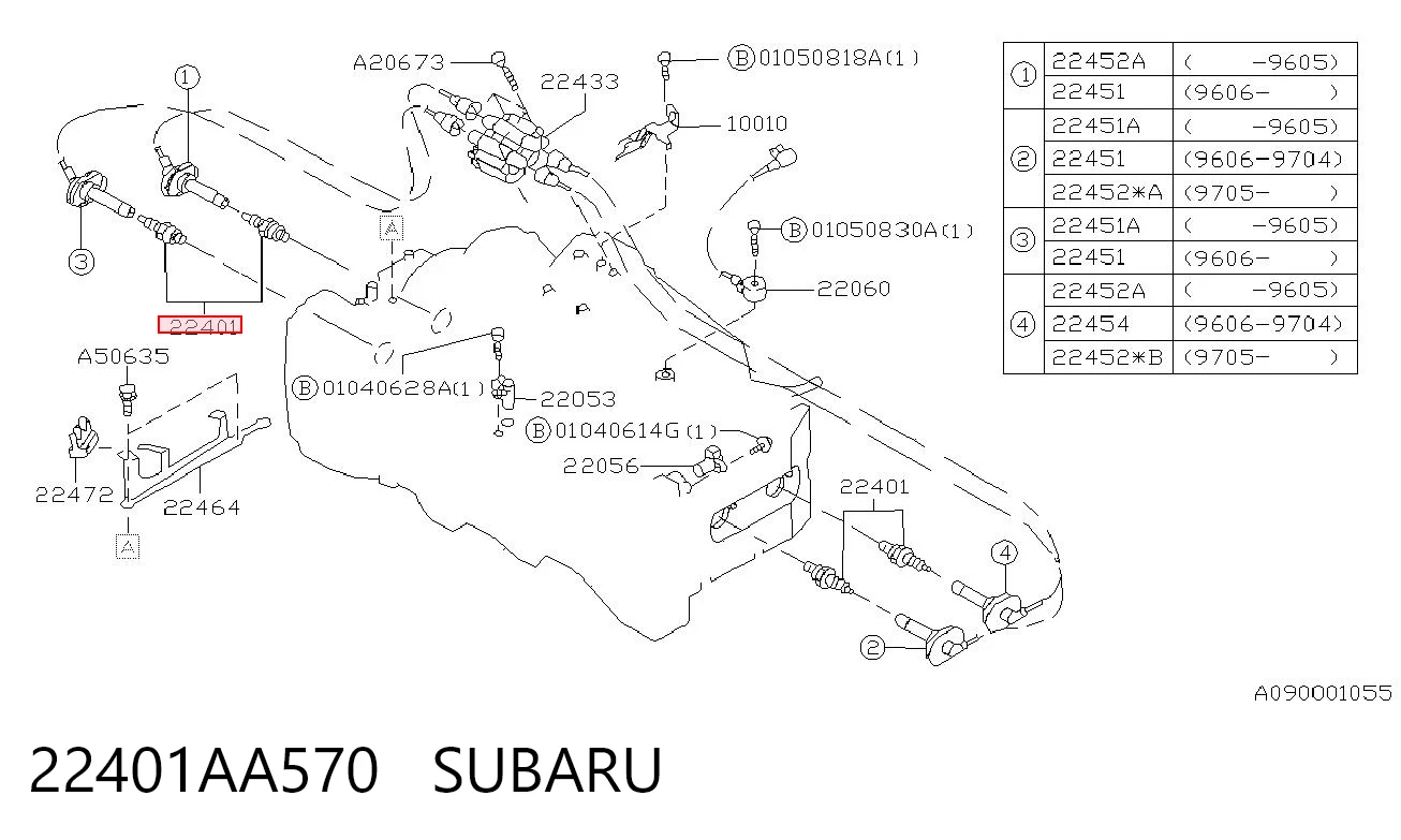 22401AA570 Subaru Vela de ignição
