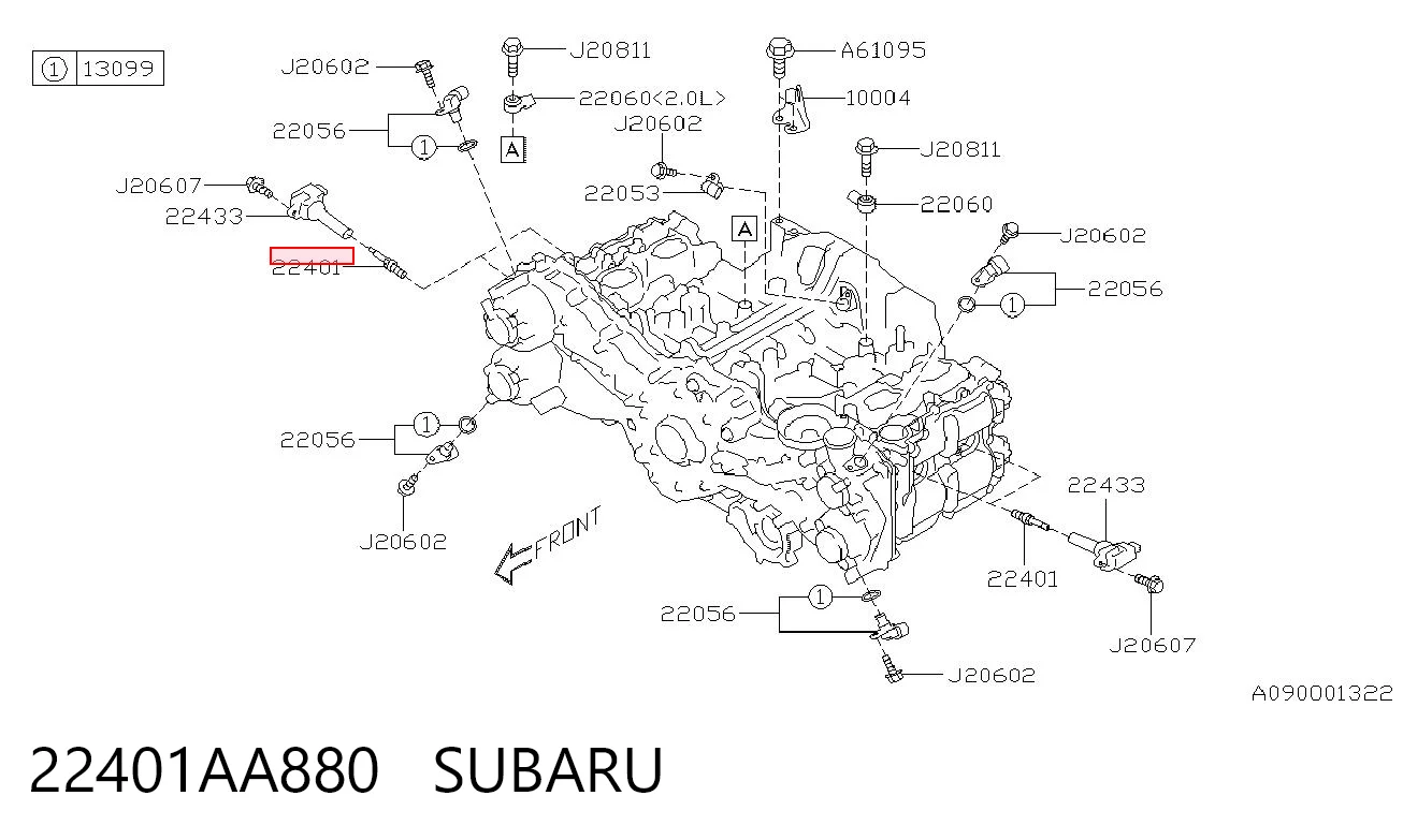22401AA880 Subaru Vela de ignição