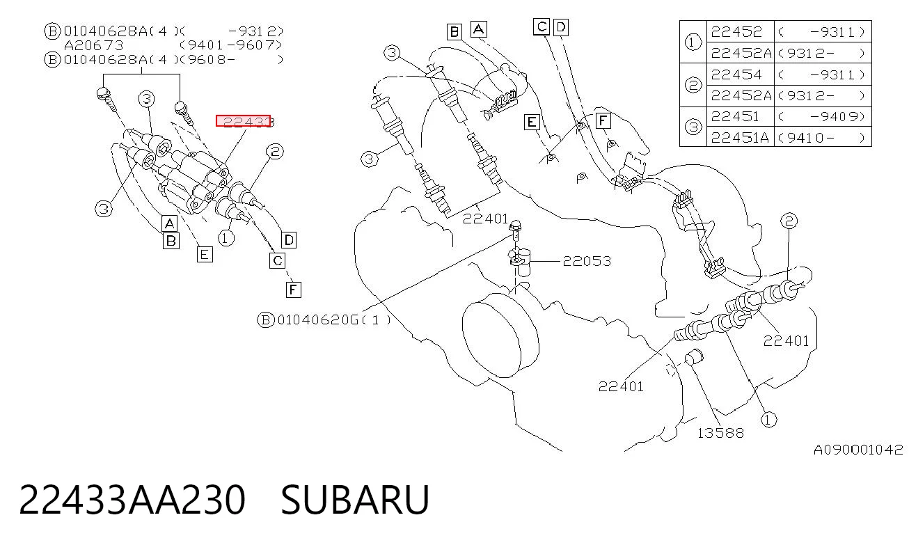 Bobina de ignição Subaru Legacy I BC