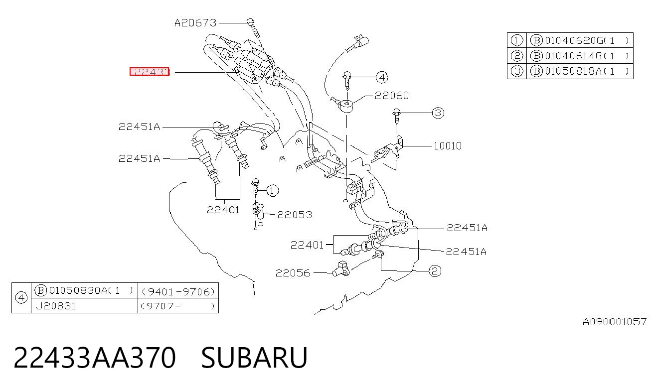 22433AA370 Subaru Bobina de ignição