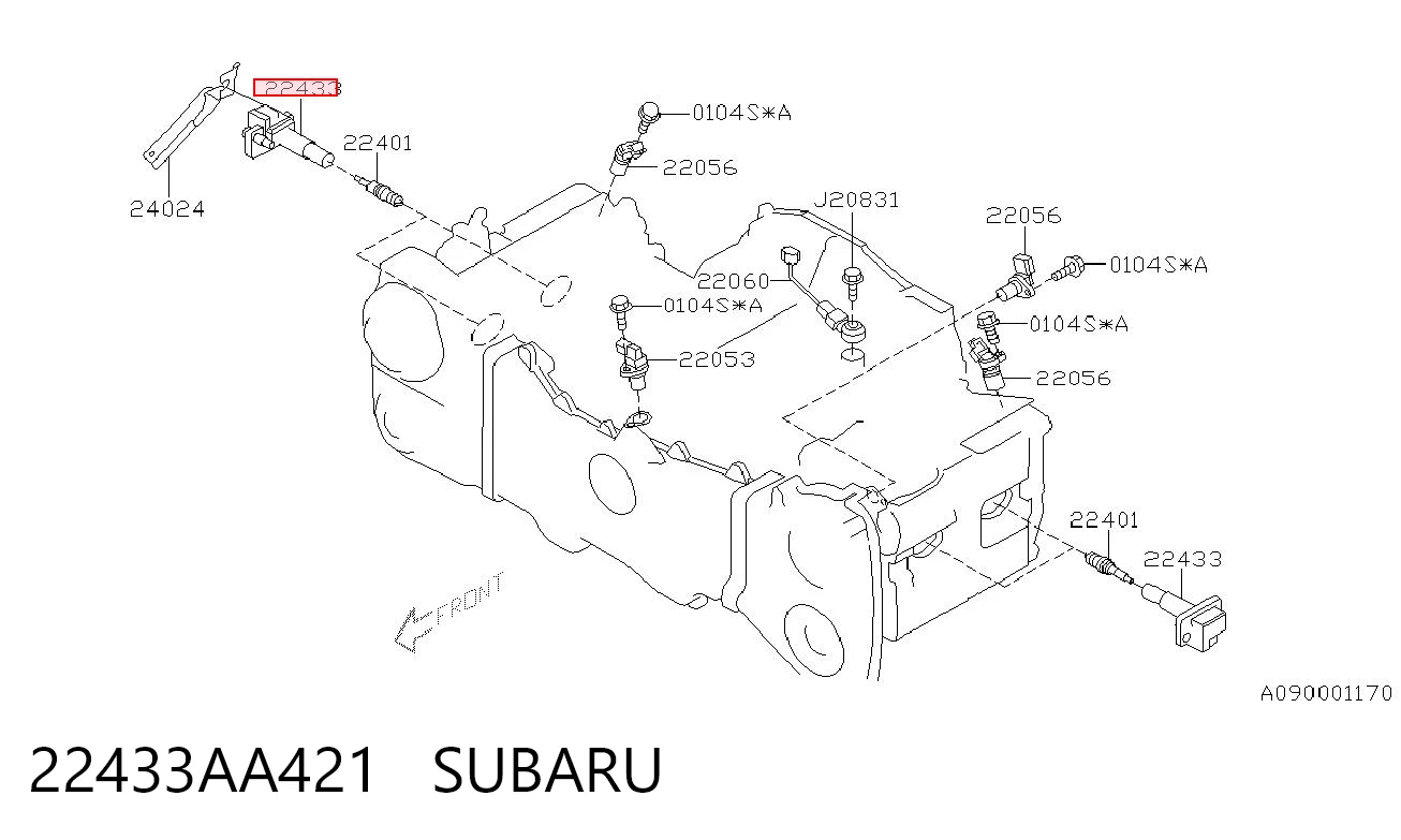 22433AA421 Subaru Bobina de ignição
