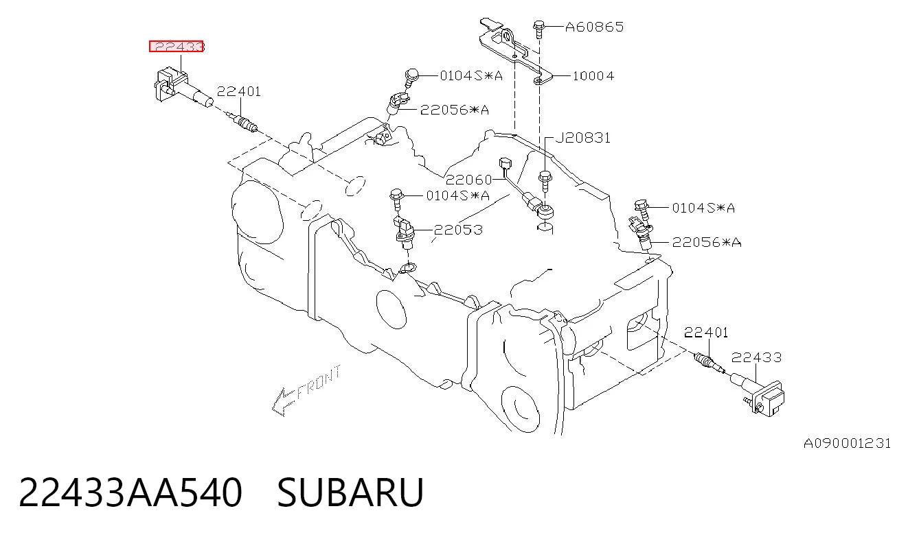 22433AA540 Subaru Bobina de ignição