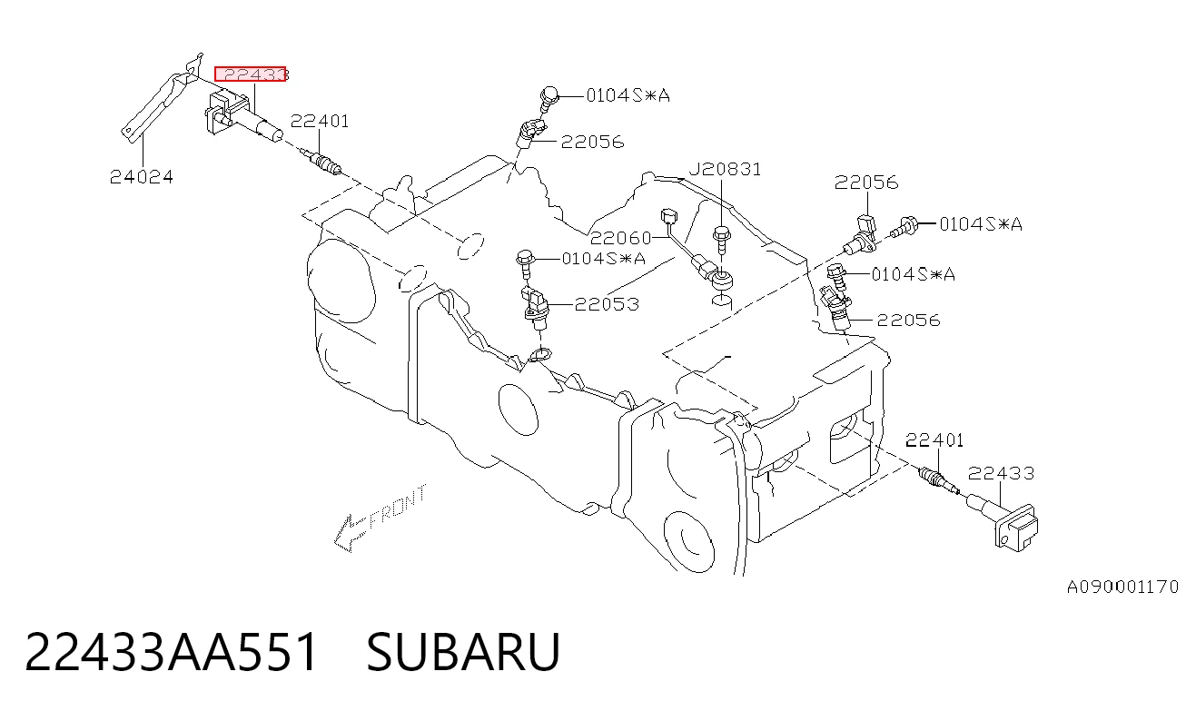 22433AA551 Subaru Bobina de ignição
