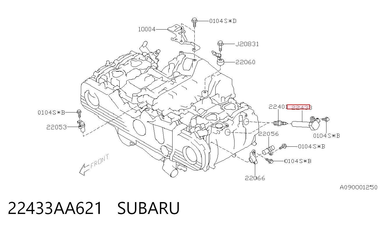 22433AA621 Subaru Bobina de ignição
