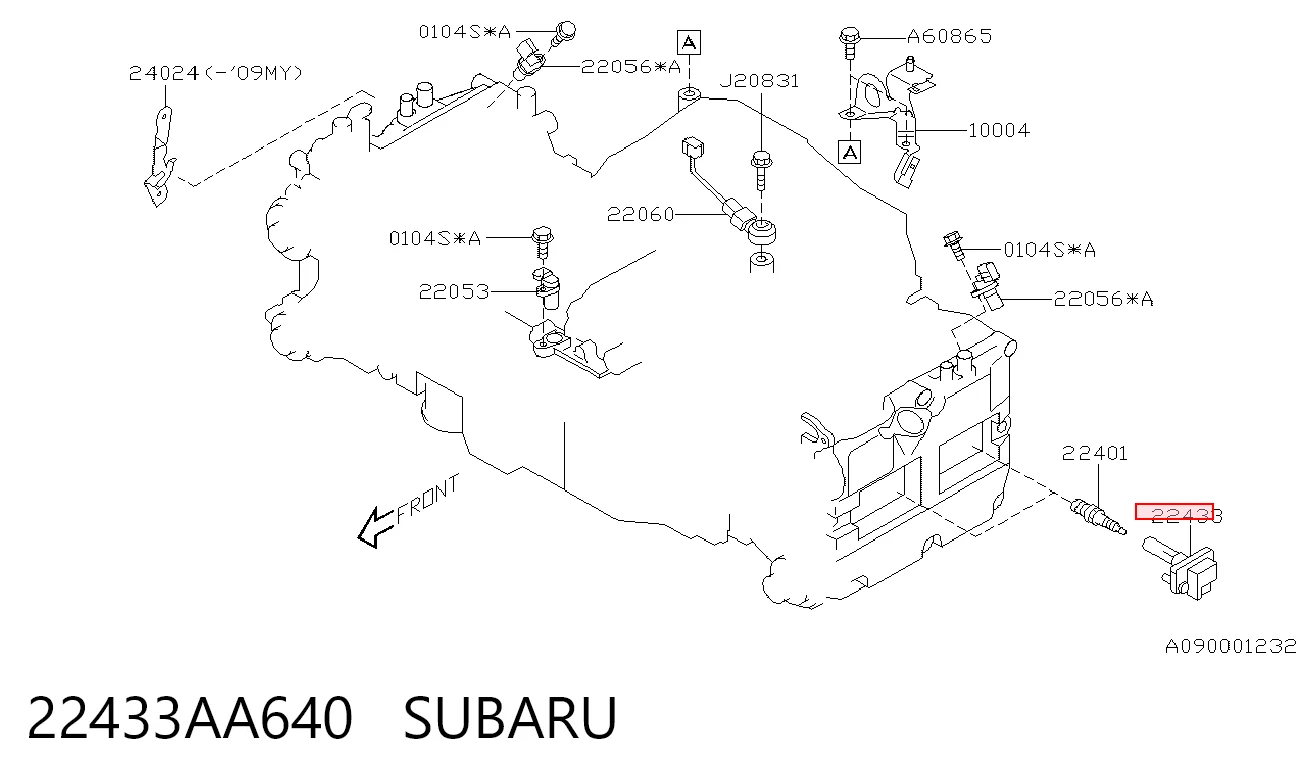 22433AA640 Subaru Bobina de ignição