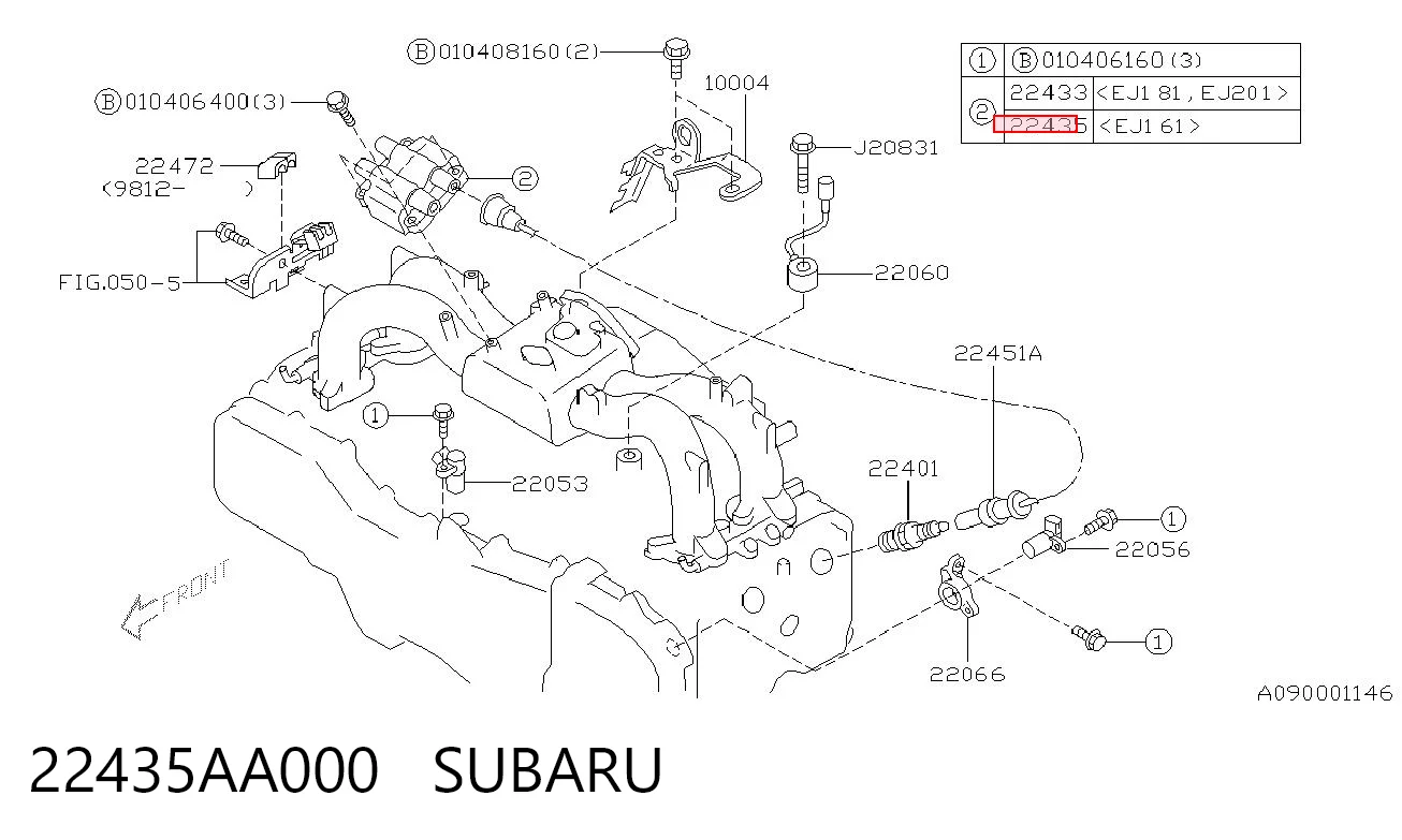 22435AA000 Subaru Bobina de ignição