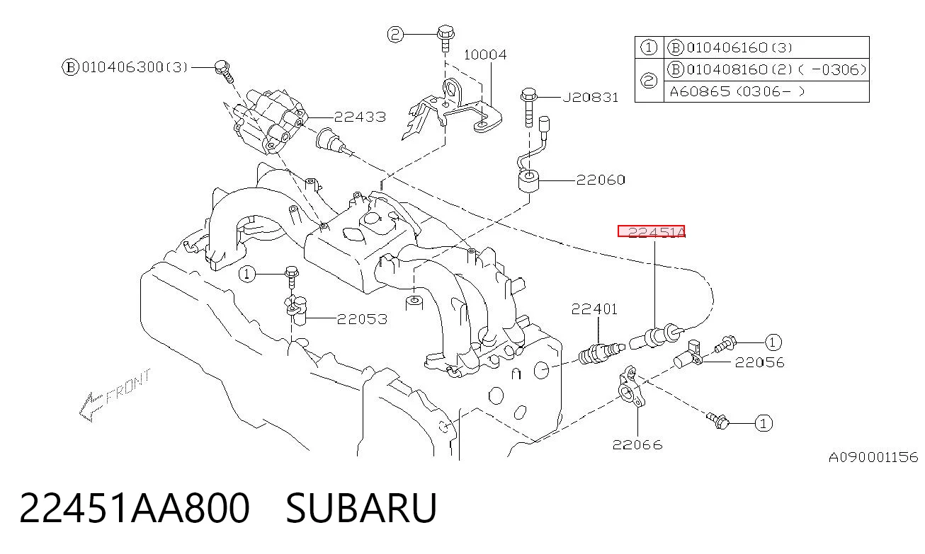 22451AA800 Subaru Fios de alta voltagem, kit