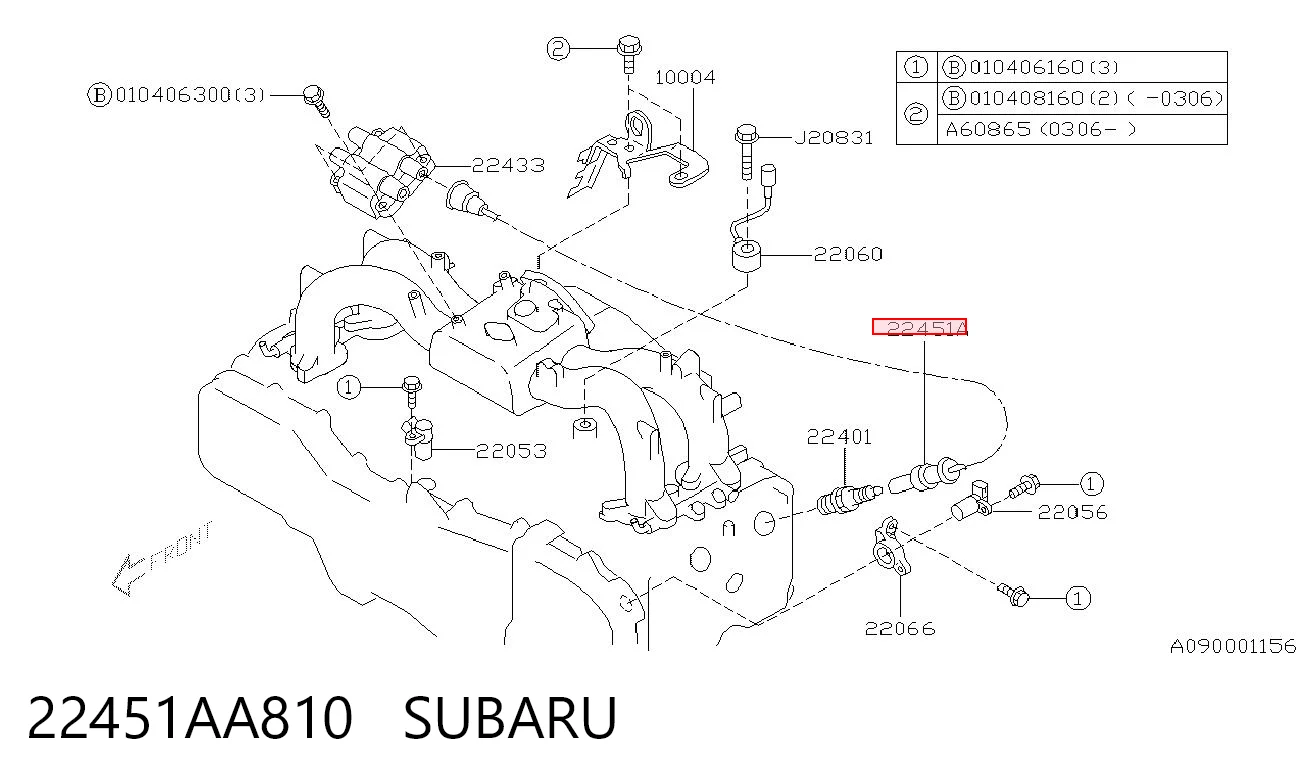 22451AA810 Subaru Fios de alta voltagem, kit