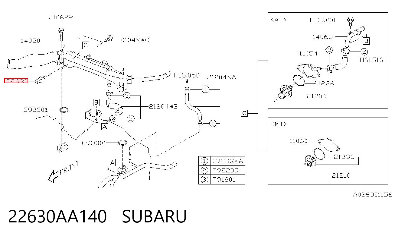 Sensor de temperatura do fluido de esfriamento para Subaru Outback V B15, BS
