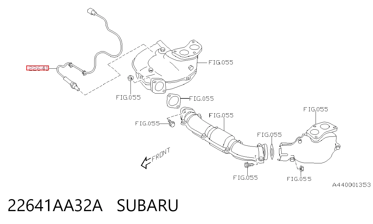 22641AA32A Subaru Sonda lambda, sensor de oxigênio