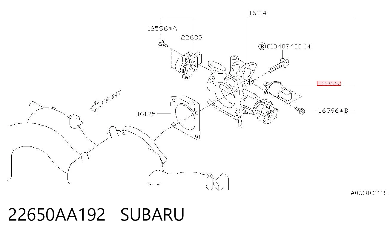 Válvula (regulador) de marcha a vácuo para Subaru Forester II S11, SG