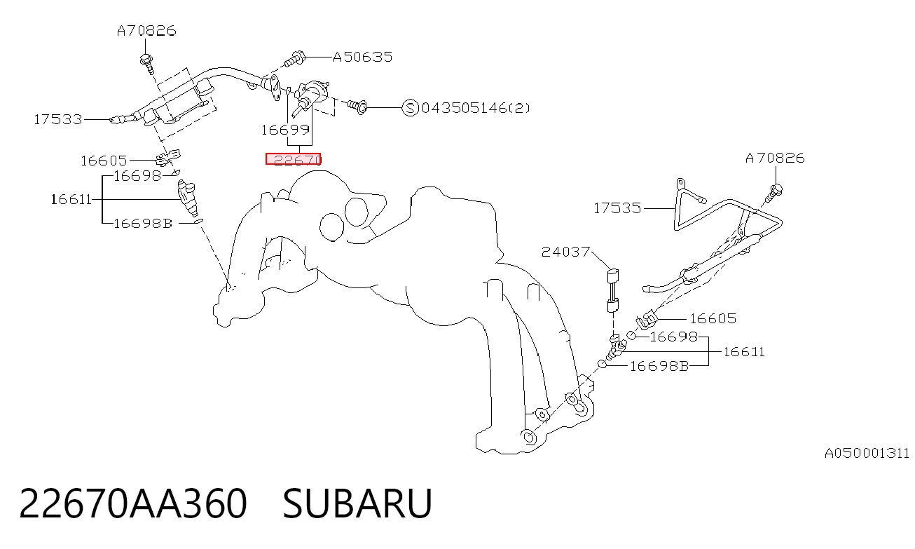22670AA360 Subaru