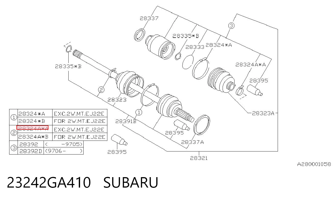 23242GA410 Subaru