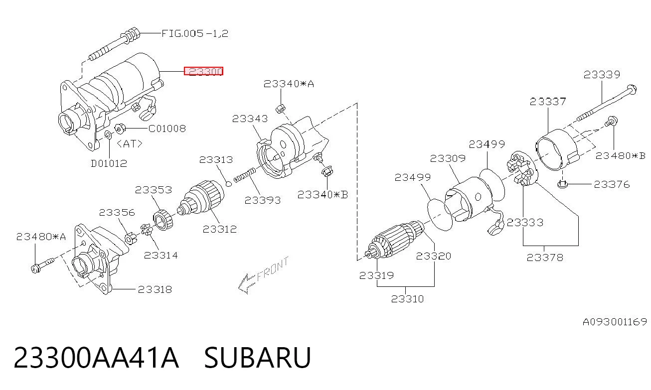 23300AA41A Subaru Motor de arranco