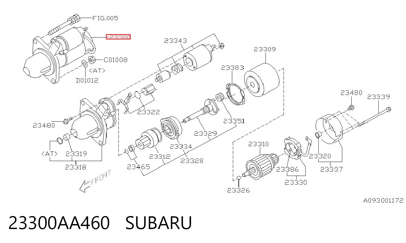 23300AA460 Subaru Motor de arranco