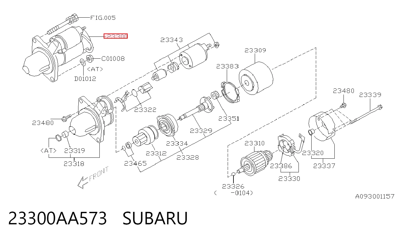 23300AA573 Subaru Motor de arranco