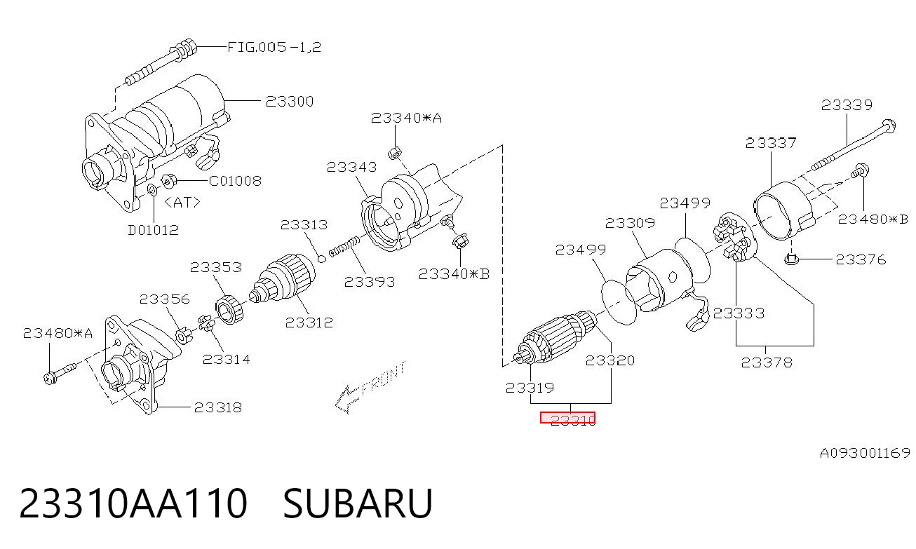 23310AA110 Subaru Induzido (rotor) do motor de arranco