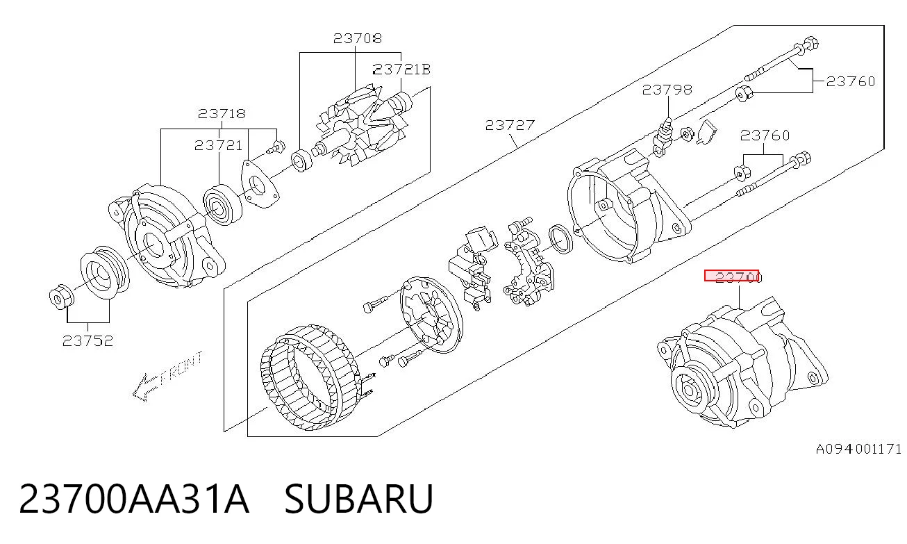23700AA31A Subaru Gerador