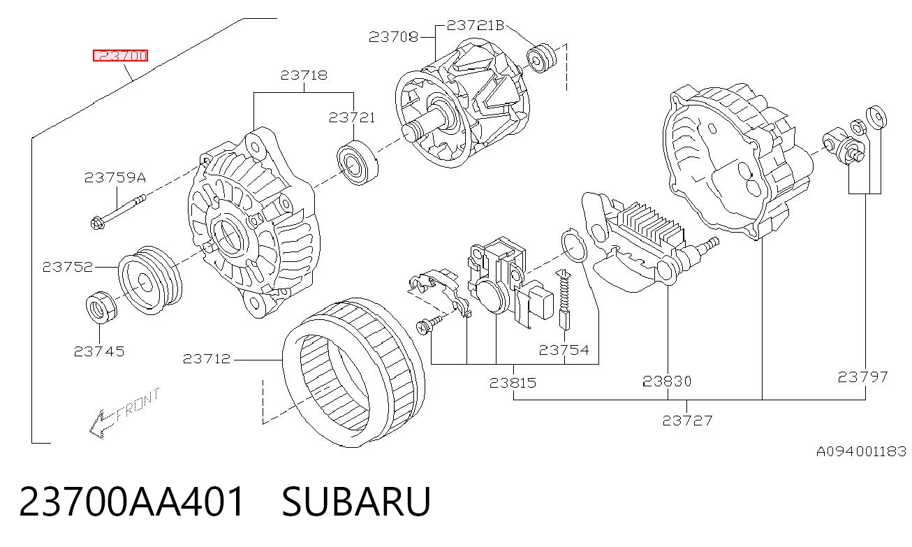 23700AA401 Subaru Gerador