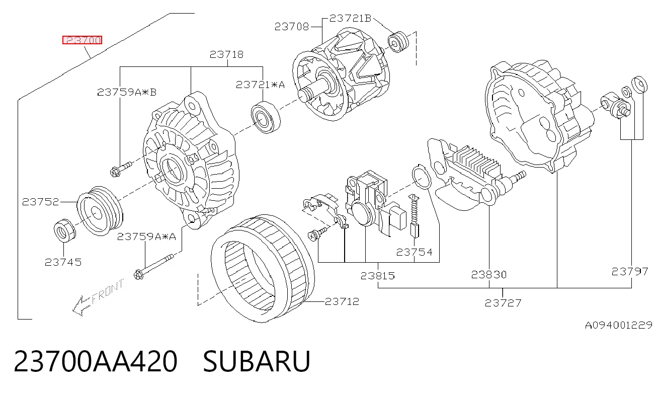 23700AA420 Subaru Gerador