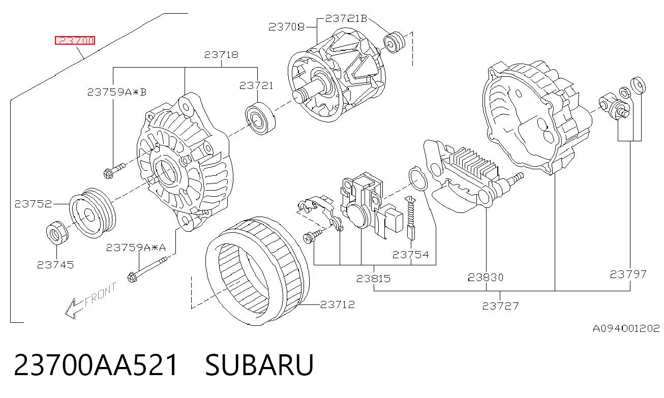 23700AA521 Subaru Gerador
