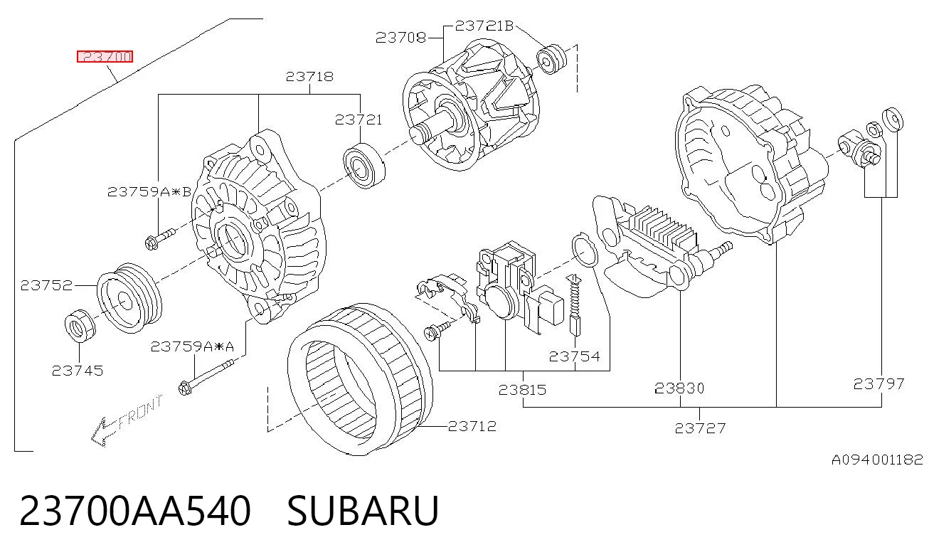 23700AA540 Subaru Gerador