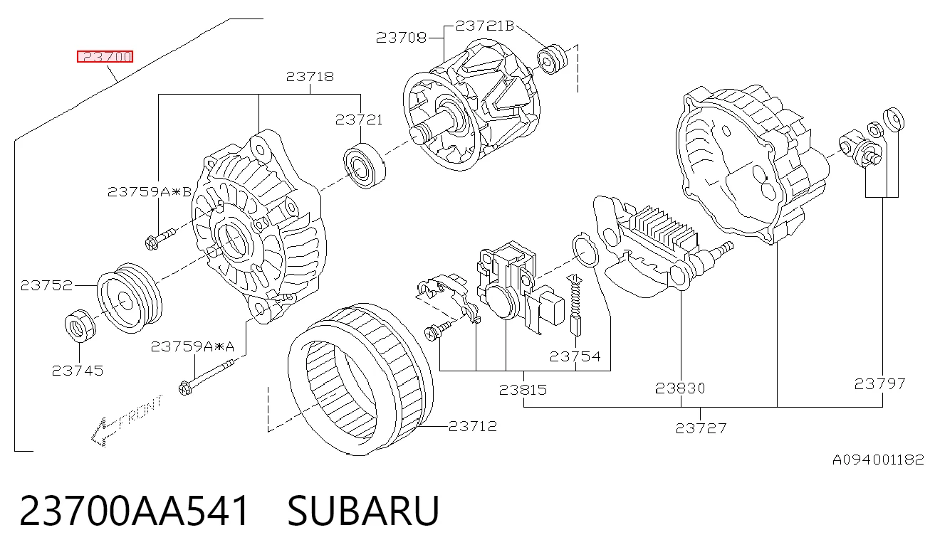 23700AA541 Subaru Gerador