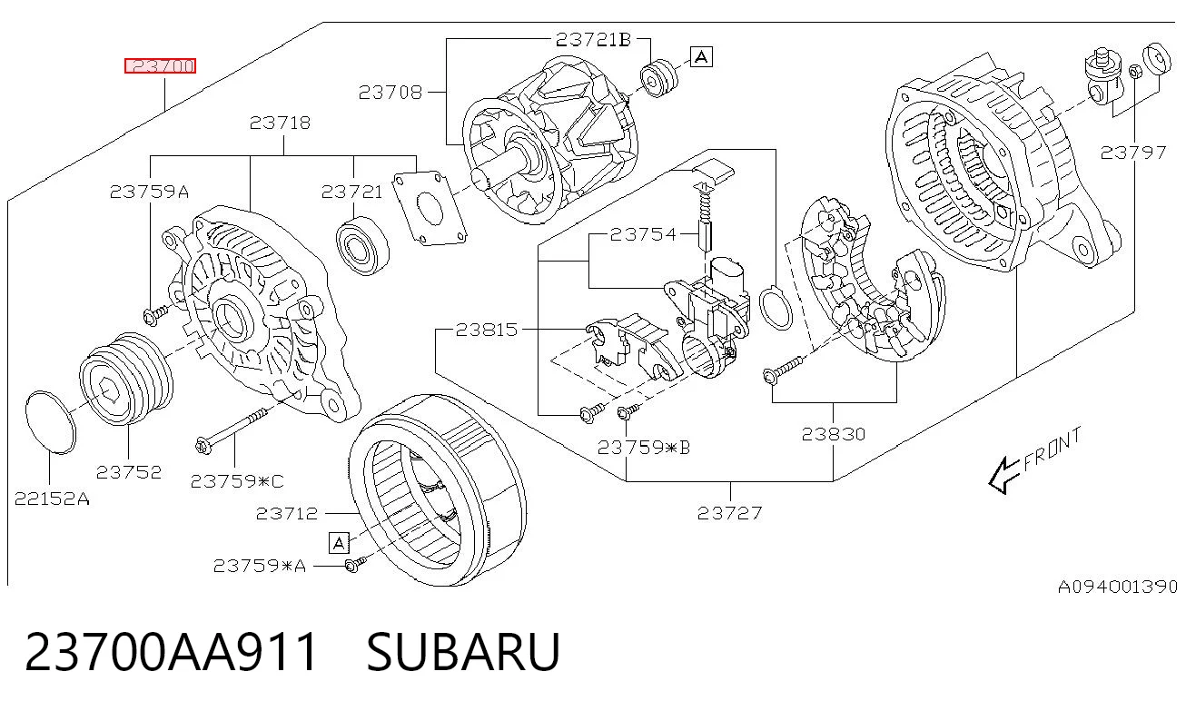 23700AA911 Subaru Gerador