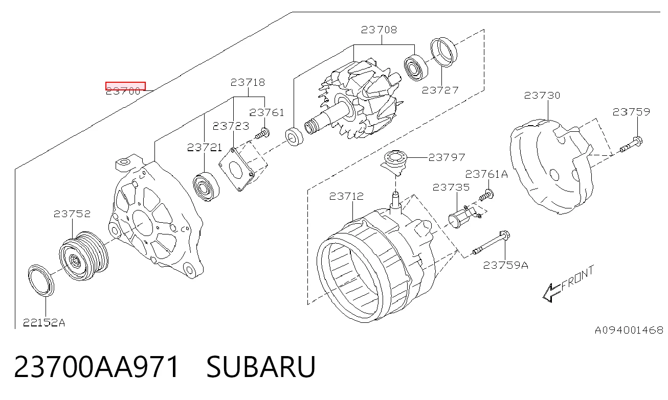 Gerador Subaru Impreza V GT