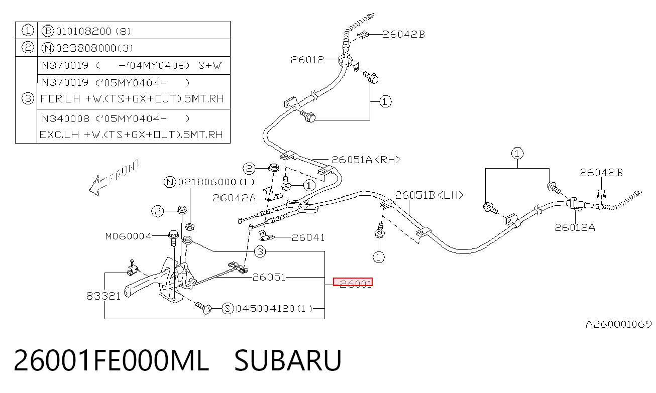 26001FE000ML Subaru