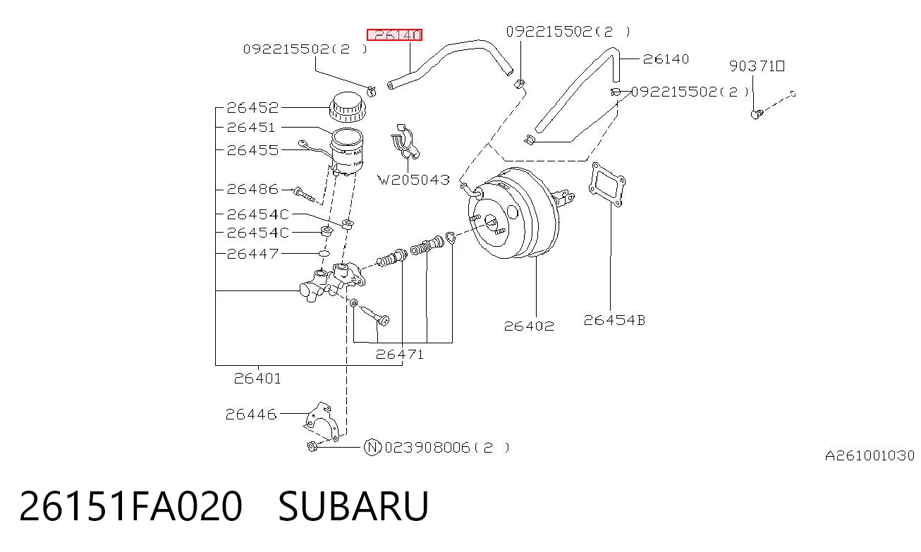 26151FA020 Subaru