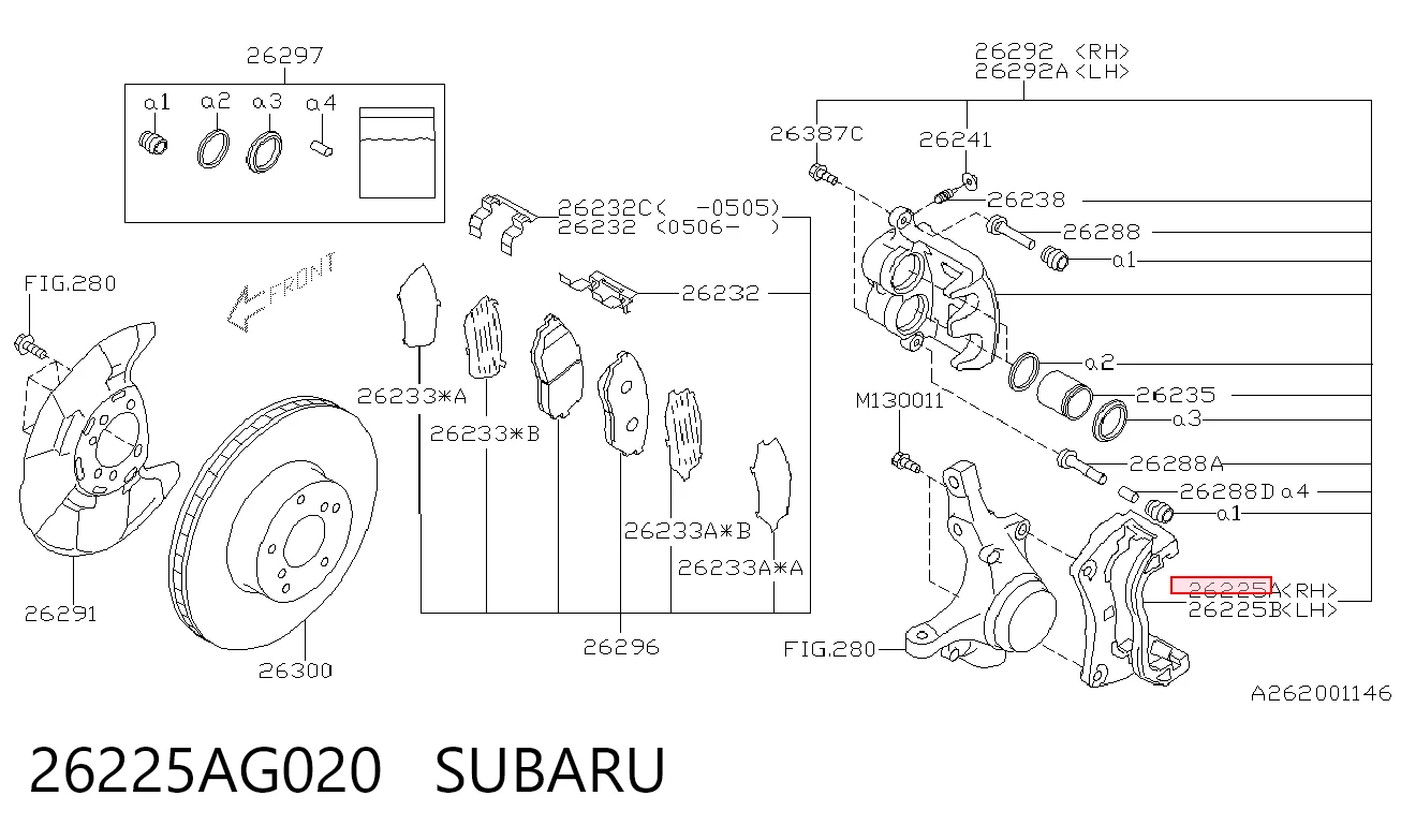 26225AG020 Subaru
