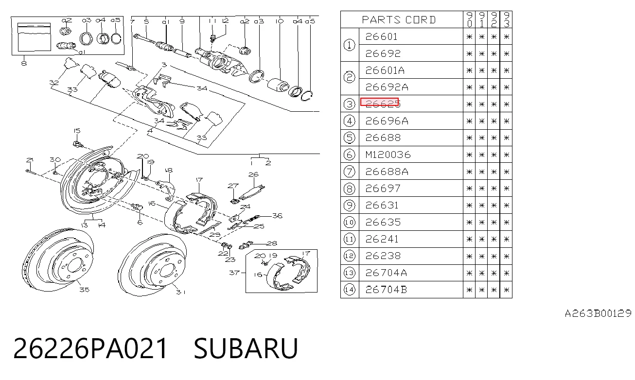 26226PA021 Subaru