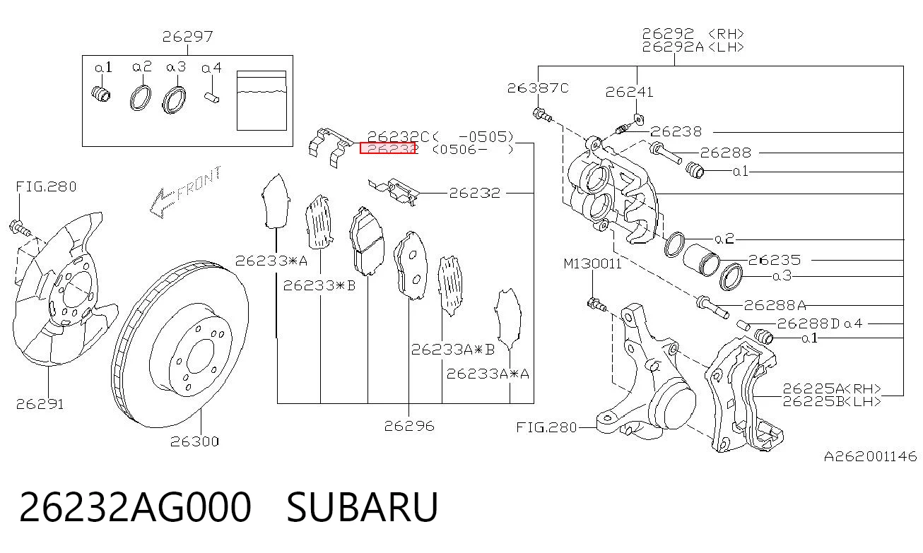 26232AG000 Subaru