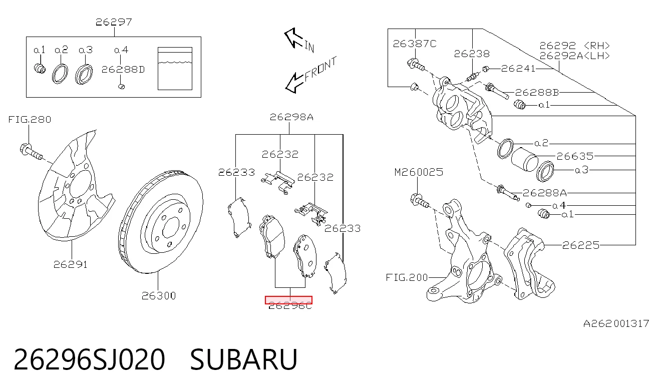 26296SJ020 Subaru