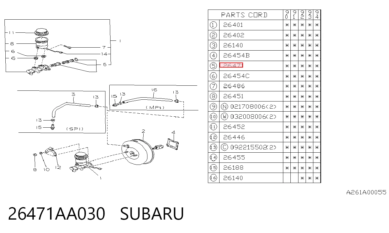 26471AA030 Subaru