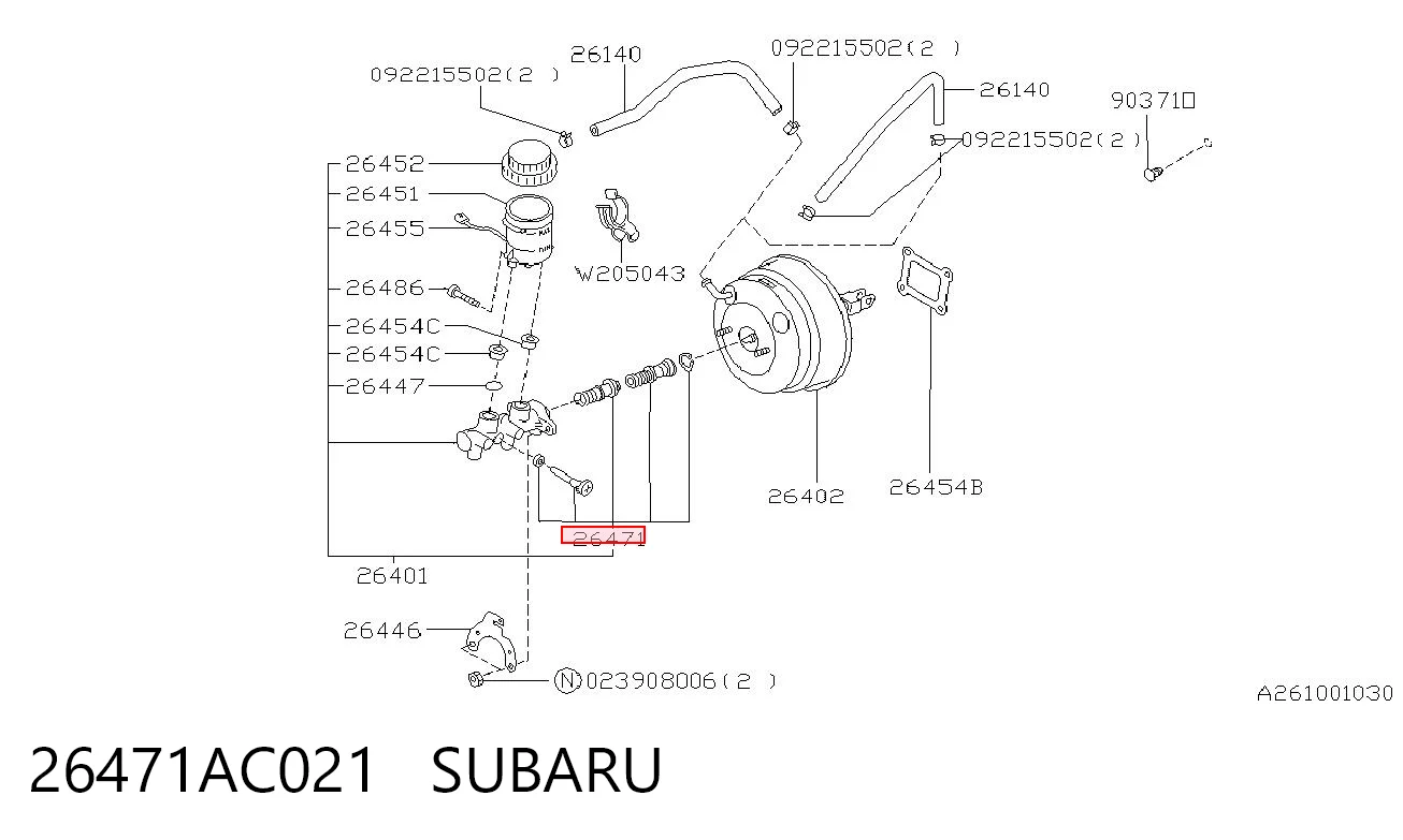 26471AC021 Subaru
