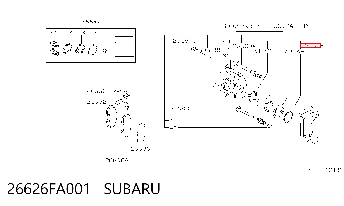 26626FA001 Subaru