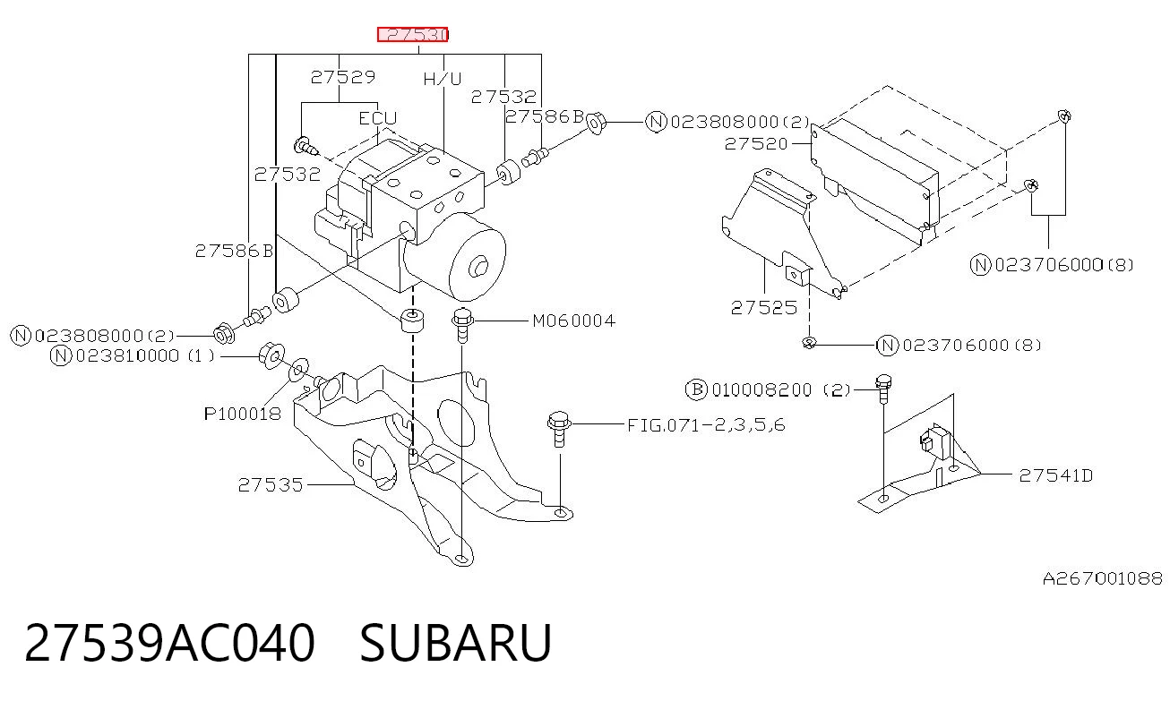 Unidade hidráulico de controlo ABS Subaru Legacy II BD, BG ao melhor preço