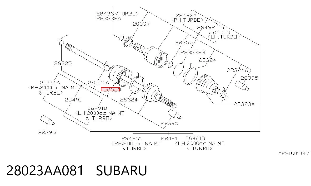 28023AA081 Subaru