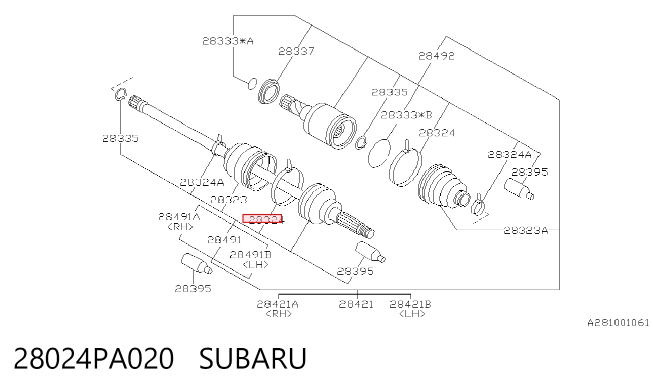 28024PA020 Subaru