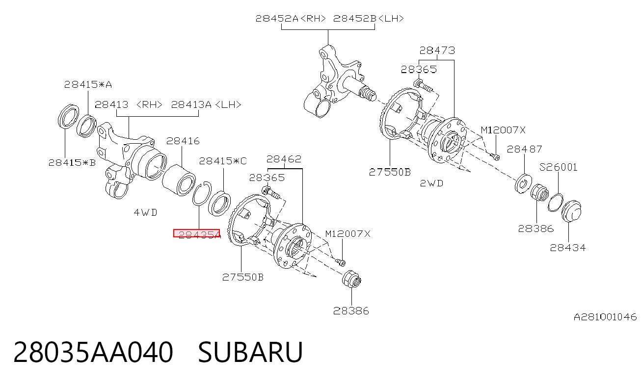 28035AA040 Subaru 