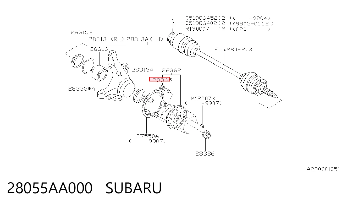 28055AA000 Subaru