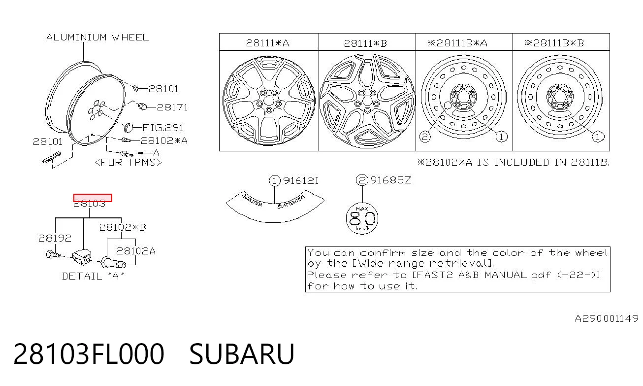 Compre Sensor de pressão de ar nos pneus Subaru Forester 5