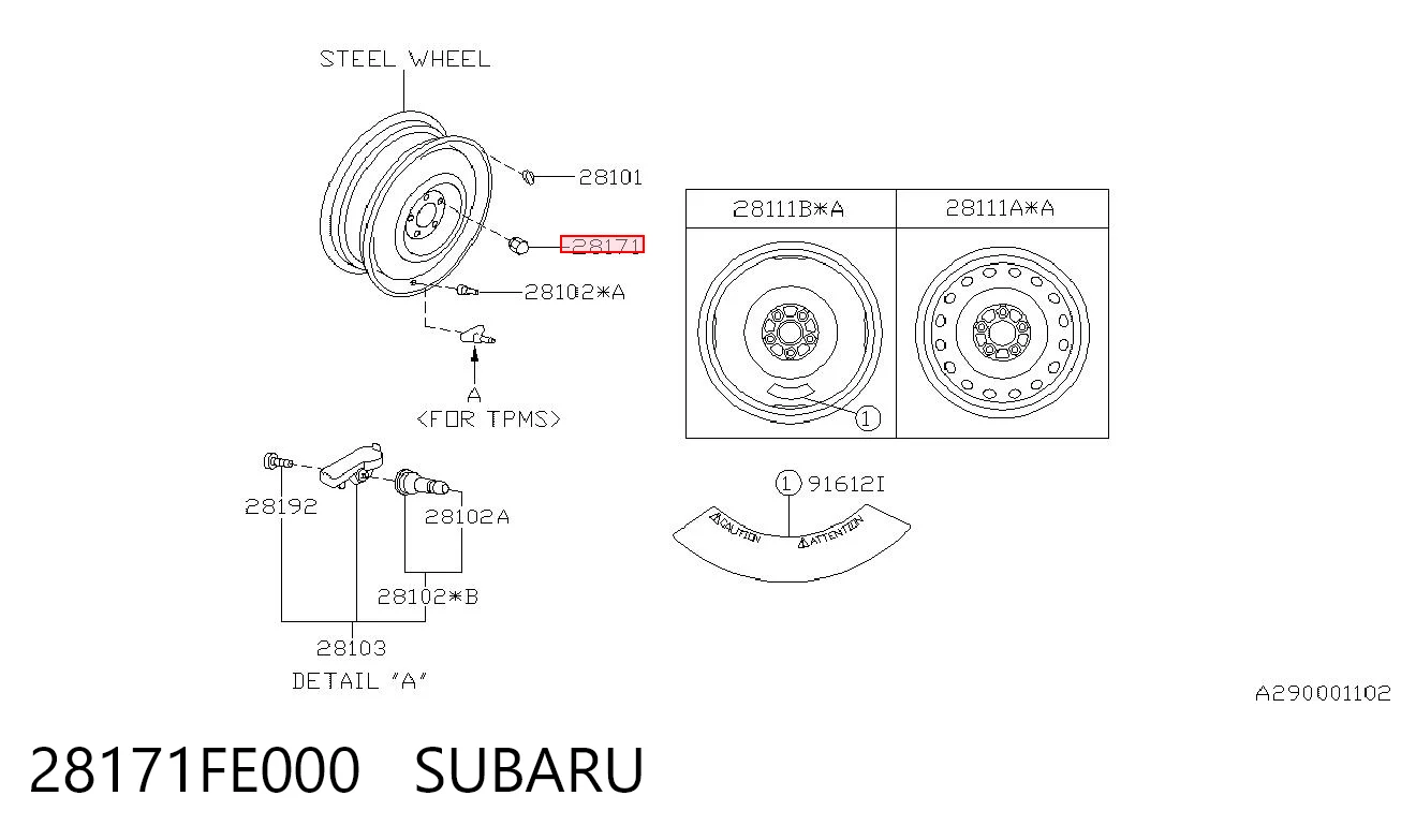 Porca de roda para Subaru Impreza I GC