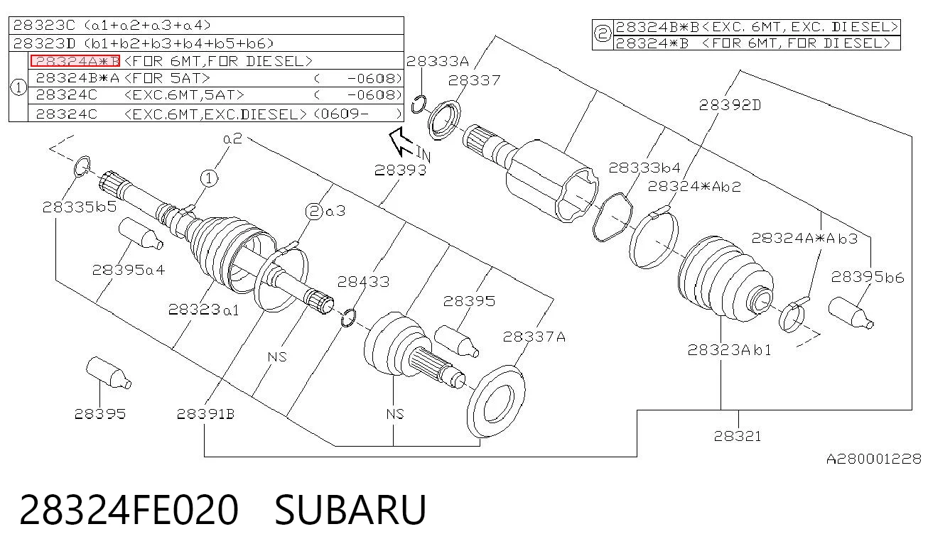 28324FE020 Subaru