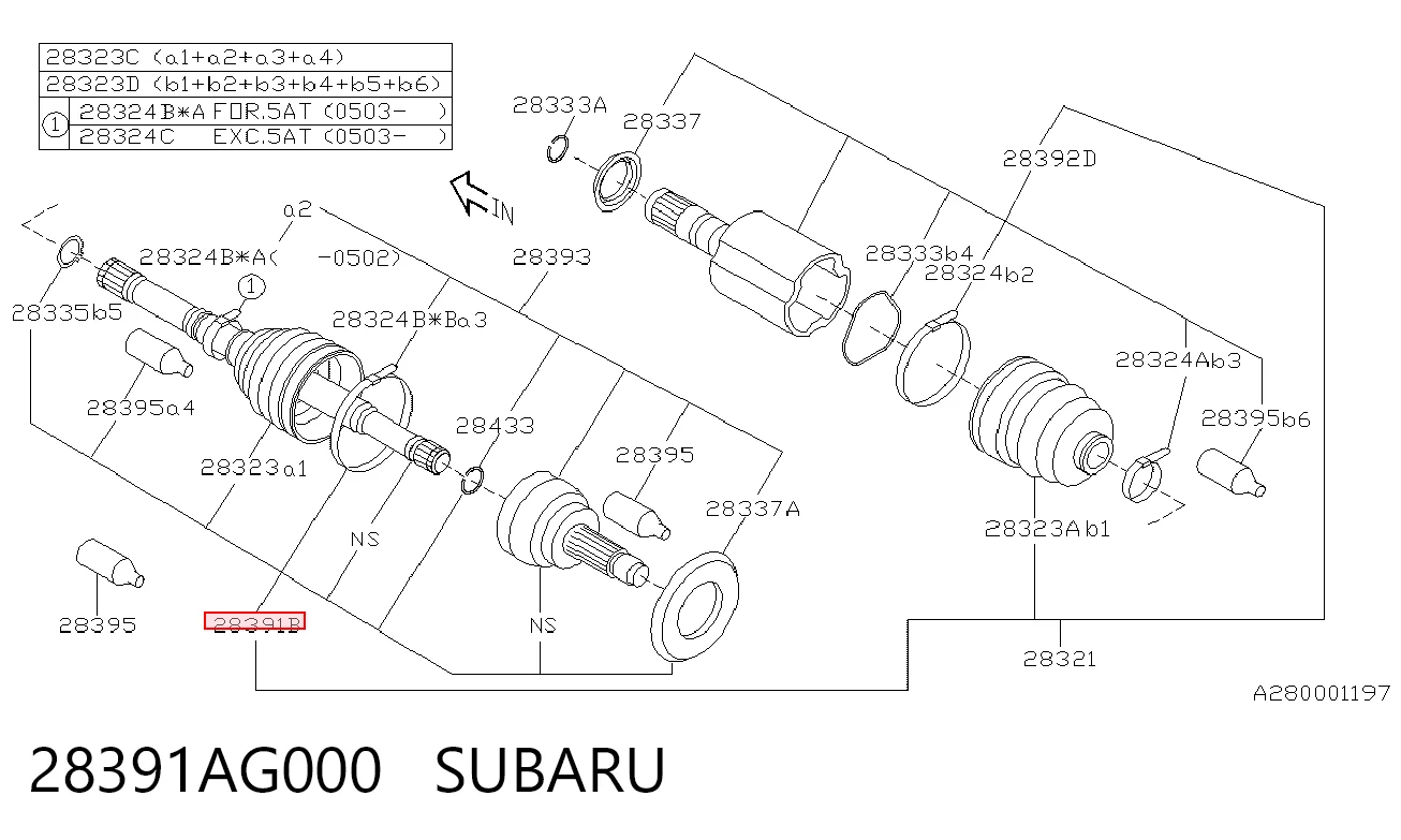 28391AG000 Subaru