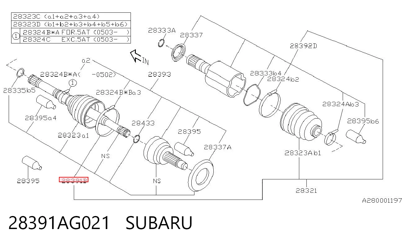 28391AG021 Subaru