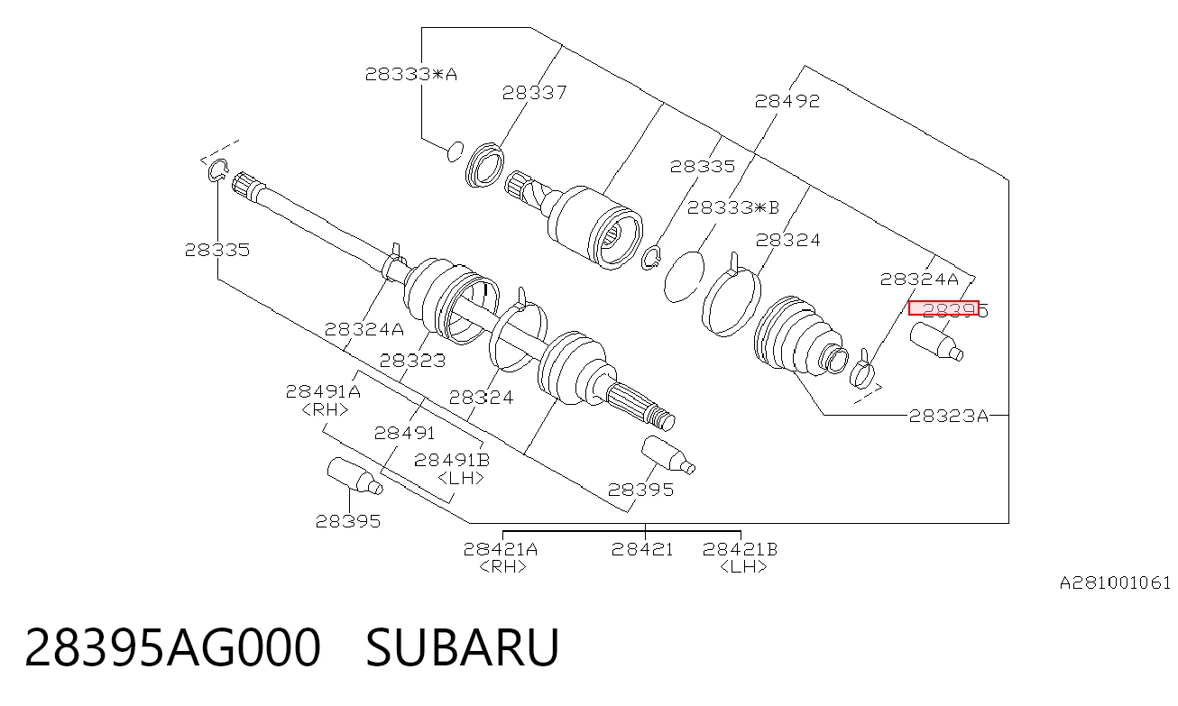 28395AG000 Subaru